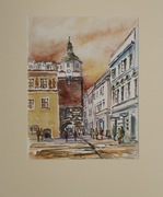 Lublin Brama Krakowska  AKWARELA 40x50 cm