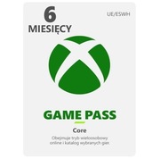 Xbox Game Pass CORE 6 Miesięcy (180 DNI) EU/PL Cyfrowy KOD KLUCZ
