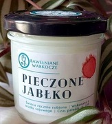 Naturalna świeca sojowa Pieczone Jabłko Handmade Bawełniane Warkocze