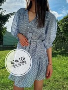 Sukienka Sandro len + jedwab 