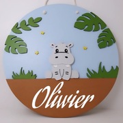 Obrazek Hipopotam 3D z personalizowanym imieniem