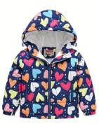 KURTKA JESIENNO ZIMOWA Z KAPTUREM W SERCA SERDUSZKA 128 8 LAT