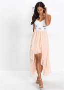 Sukienka szyfonowa z dłuższym tyłem | Bonprix | 40