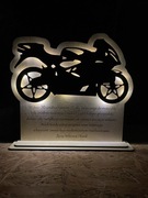 Statuetka lampka motocykl motocyklista prezent