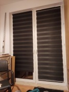 Rolety dzień i noc balkonowe 240cm 2 sztuki grafit