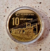 MONETA PKP ENERGETYKA 2010 ROK 10 DOBRYCH ENERGII  