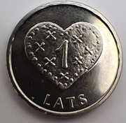 Łotwa 1 Lats 2011 Serce  nr 47