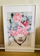 Plakat na tkaninie z ramą