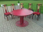 Stół i 6 krzeseł w azjatyckim stylu