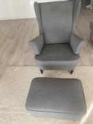 Fotel uszak + podnóżek Ikea