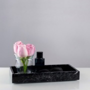 Taca czarny marmur Nero Marquina ręcznie robiona