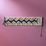 Bransoletka tkana ręcznie z koralików Toho, rękodzieło, na prezent