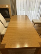 Zestaw Paged meble dębowe stół 4 krzesła szafka rtv