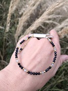 Bransoletka amulet ochronny labladoryt szary i noc kairu 