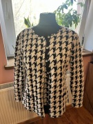 Zestaw damski marynarka + bluzka czarno-biała elegancki M/L