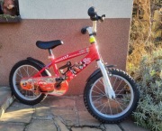 Rower Decathlon Disney Pixar Cars Auta Zygzak McQueen 14" czerwony +gratis