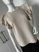 Bluzka z falbankami uniwersalny bluzka z bufiastymi rękawami 