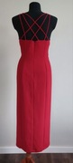 Lata 90-te  vintage czerwona maxi sukienka na ramiączkach długa  wesele M 