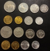 Chorwacja x 8, 1993+, zestaw monet