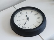 ZEGAR ŚCIENNY IKEA NUFFRA 21900 ALMHULT CICHY SEKUNDNIK CZARNY BIALA TARCZA