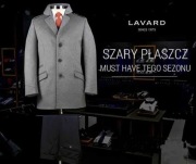 Lavard Płaszcz Męski Alessandro Verona Szary -stan idealny - rozmiar L