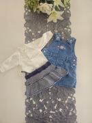 Zestaw: sukienka, spódnczka+bluzka, 62-68, 3-pak