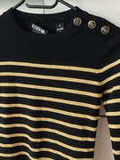 Gold girl nik&nik bluzka paski czarna złota 146