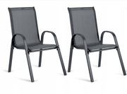 Krzesła ogrodowe grafitowe 2 szt.