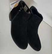 Botki zamszowe damskie cleve skóra 23.5cm 