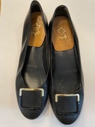 Buty czarne skórzane Högl z klamrą rozm. 6.5 (40) 