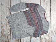 152 TU Szary sweter sweterek w pasy