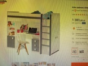 Łóżko piętrowe, materac, szafa ,biurko