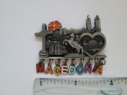 Magnes na lodówkę - 254g. MACEDONIA z przywieszkami 