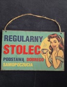 Śmieszna tabliczka w stylu Retro