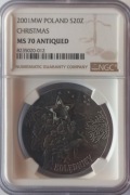 20 zł 2001 Kolędnicy NGC MS70