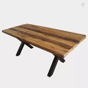 Stół ze starego drewna 90x240 cm, dębowy, blat 8 cm