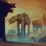 Star Wars - hangar AT-AT - grafika 40x40cm