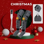 Podgrzewany masażer stóp łydek 3 tryby wyświetlacz cyfrowy torba regulacja