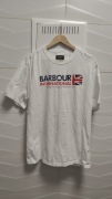 T-shirt Barbour r. L biały Slim Fit