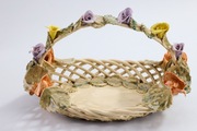 porcelana ceramiczny koszyk w stylu Capodimonte