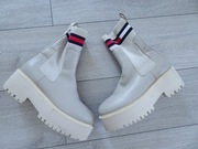 Botki sztyblety Tommy Hilfiger roz 39 skórzane