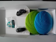 Dysk frisbee do trenowania aportowania psa, zestaw gwizdek i brelok 