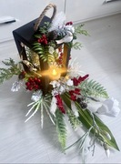 Lampion, kompozycja świąteczna na grób cmentarz