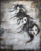 "Trzy oblicza" Obraz Nowoczesna abstrakcja 100x80 