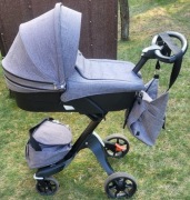Stokke Xplory X Wózek  3w1 spacerówka, gondola, fotelik, baza isofix.