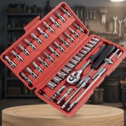 Zestaw kluczy nasadowych z grzechotką – kompletny i praktyczny