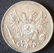 FINLANDIA MIKOŁAJ II 50 PENNIA 1917 