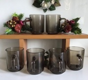 6 x260 ml Kubki szklane z uchem szkło hartowane dymne Arcoroc Duralex