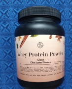 Whey Protein Powder. Białko serwatkowe w proszku. Smak chai latte.