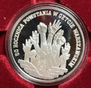 300 000 złotych 50 Rocznica Powstania w Getcie Warszawskim
